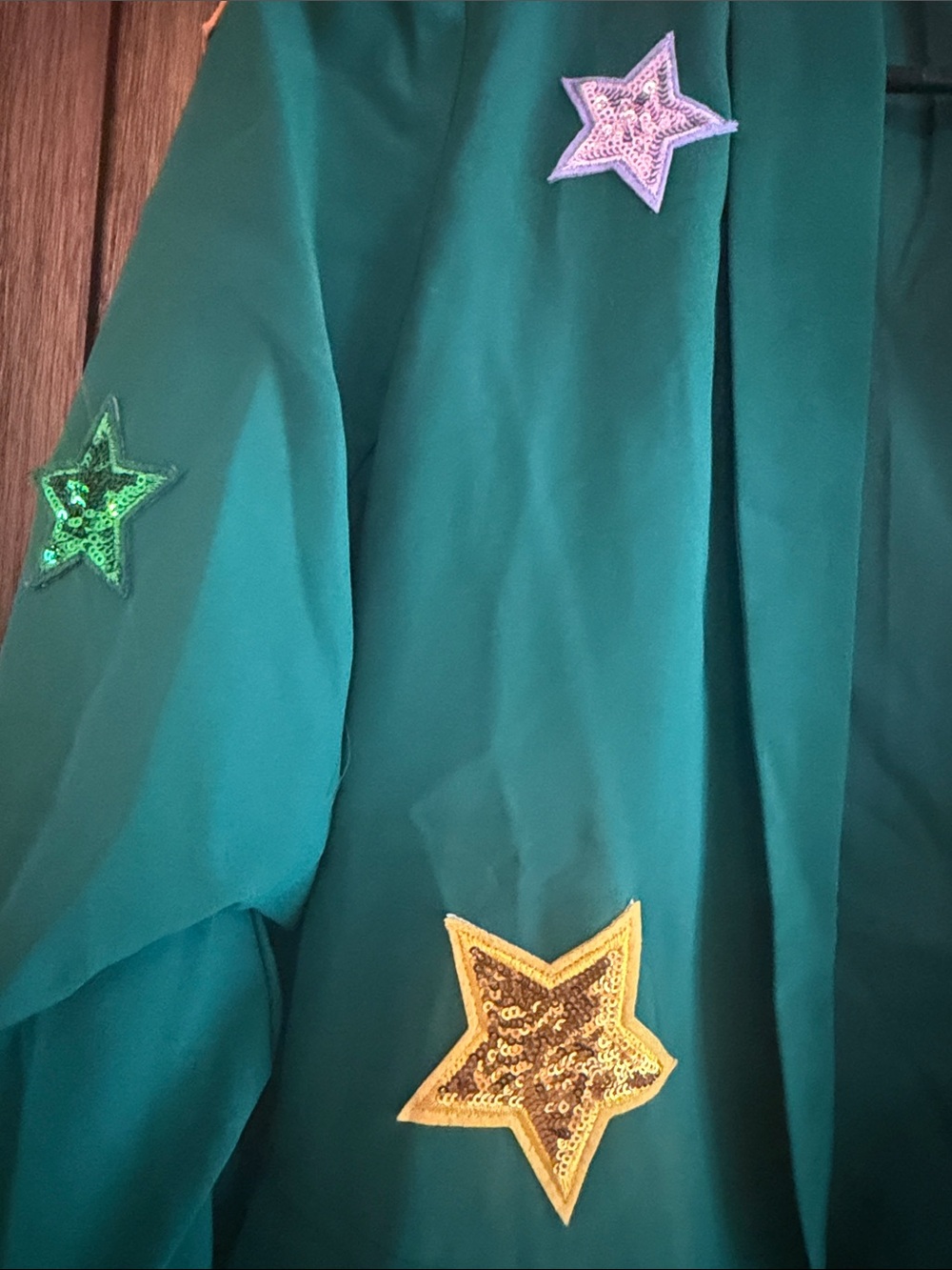 ODDY Emerald Green Star-Appliqué Blazer - Picture 3 of 7